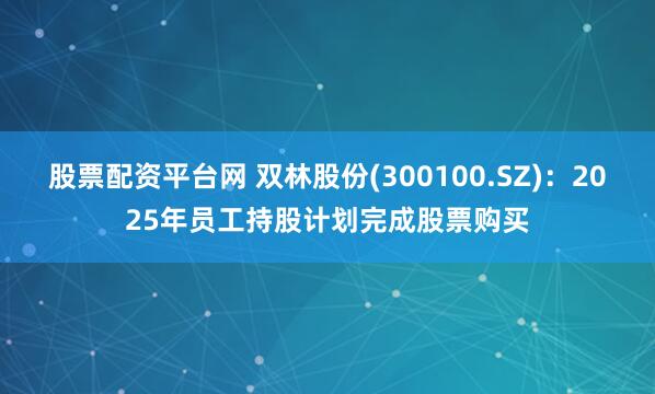 股票配资平台网 双林股份(300100.SZ)：2025年员工持股计划完成股票购买