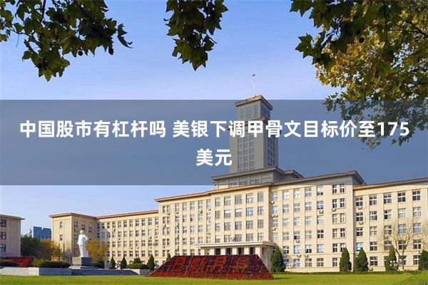中国股市有杠杆吗 美银下调甲骨文目标价至175美元