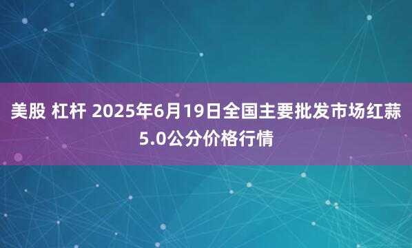 美股 杠杆 2025年6月19日全国主要批发市场红蒜5.0公分价格行情