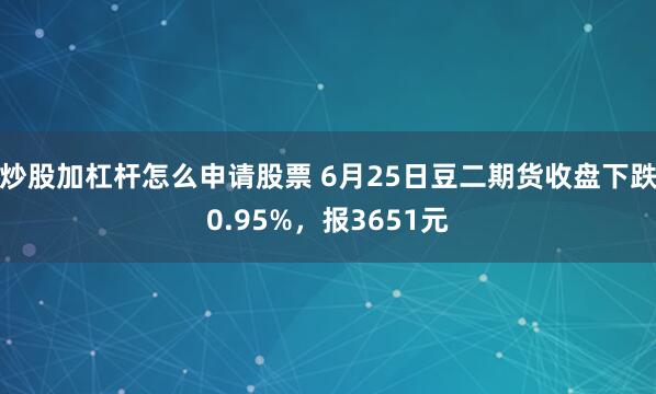 炒股加杠杆怎么申请股票 6月25日豆二期货收盘下跌0.95%，报3651元