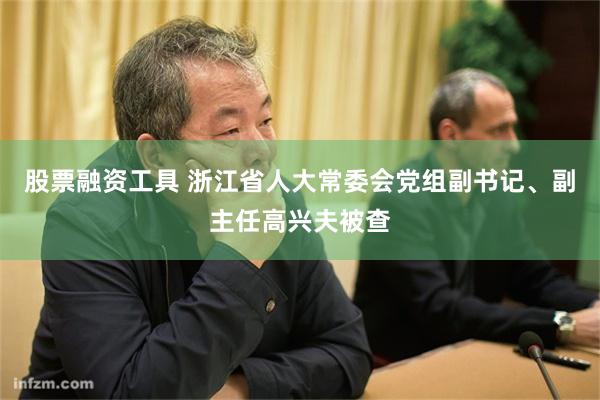 股票融资工具 浙江省人大常委会党组副书记、副主任高兴夫被查